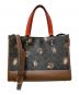 COACH (コーチ) ハリネズミ柄2WAYショルダーバッグ ブラウン サイズ:下記参照：8000円