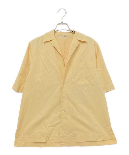 AURALEE（オーラリー）AURALEE (オーラリー) WASHED FINX HERRINGBONE HALF SLEEVED SHIRTS イエロー サイズ:1の古着・服飾アイテム