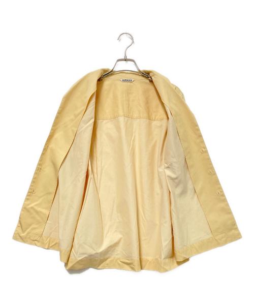 AURALEE（オーラリー）AURALEE (オーラリー) WASHED FINX HERRINGBONE HALF SLEEVED SHIRTS イエロー サイズ:1の古着・服飾アイテム