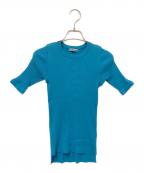 AURALEEオーラリー）の古着「GIZA HIGH GAUGE RIB KNIT TEE」｜ブルー