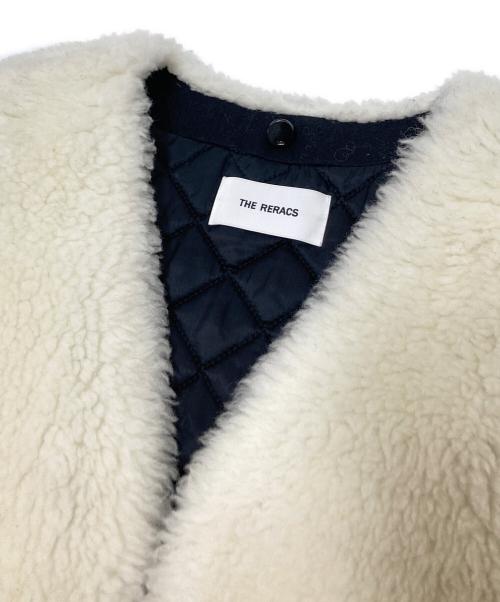 THE RERACS（ザ リラクス）THE RERACS (ザ リラクス) ボアベスト ホワイト×ブラック サイズ:Fの古着・服飾アイテム