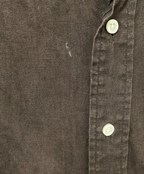POLO RALPH LAUREN（ポロ・ラルフローレン）POLO RALPH LAUREN (ポロ・ラルフローレン) リネンボタンダウンシャツ ブラウン サイズ:XLの古着・服飾アイテム
