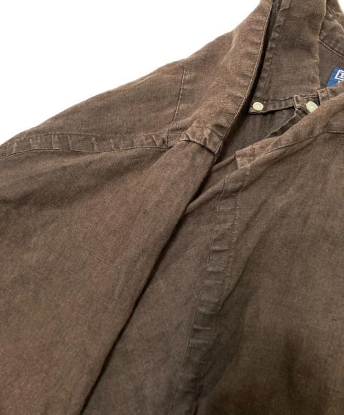 POLO RALPH LAUREN（ポロ・ラルフローレン）POLO RALPH LAUREN (ポロ・ラルフローレン) リネンボタンダウンシャツ ブラウン サイズ:XLの古着・服飾アイテム