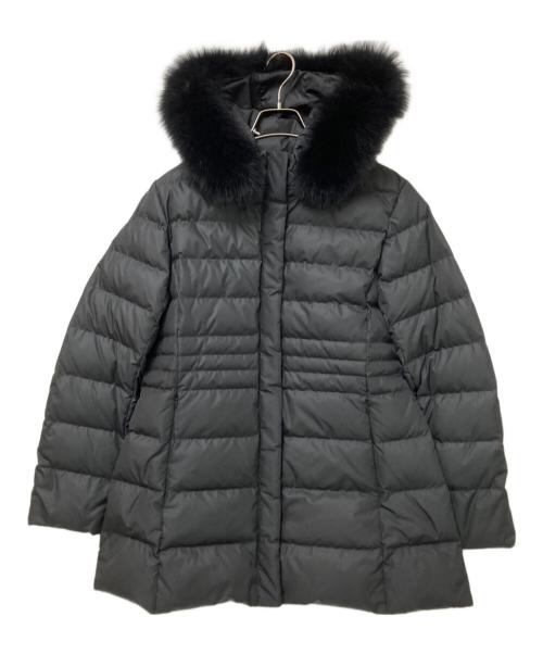 UNTITLED（アンタイトル）UNTITLED (アンタイトル) 撥水加工ミディダウンコート ブラック サイズ:2の古着・服飾アイテム