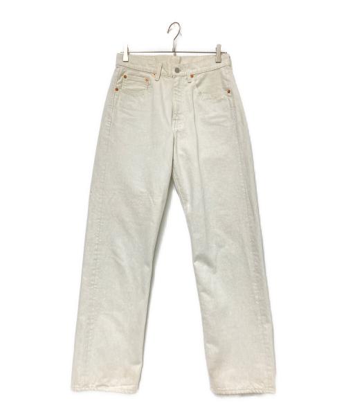 HAND ROOM（ハンドルーム）HAND ROOM (ハンドルーム) WIDE FIT 5 POCKET JEANS WHITE ベージュ サイズ:Sの古着・服飾アイテム