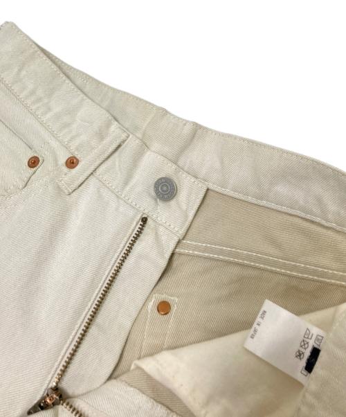 HAND ROOM（ハンドルーム）HAND ROOM (ハンドルーム) WIDE FIT 5 POCKET JEANS WHITE ベージュ サイズ:Sの古着・服飾アイテム