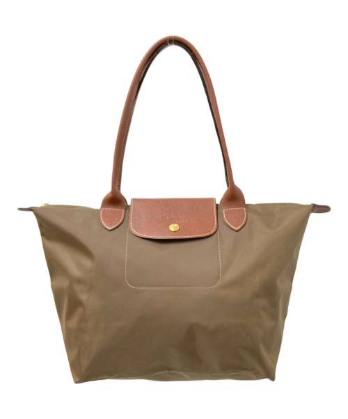 LONGCHAMP（ロンシャン）LONGCHAMP (ロンシャン) ルプリアージュトートバッグ グリーン×ブラウン サイズ:下記参照の古着・服飾アイテム