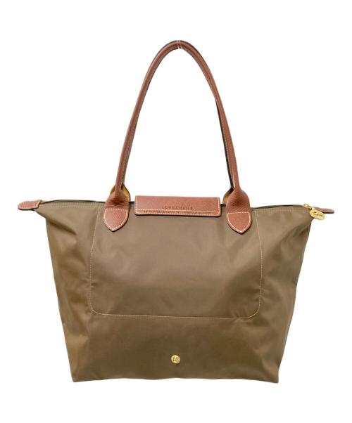 LONGCHAMP（ロンシャン）LONGCHAMP (ロンシャン) ルプリアージュトートバッグ グリーン×ブラウン サイズ:下記参照の古着・服飾アイテム