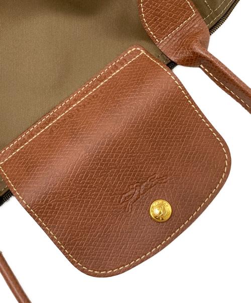 LONGCHAMP（ロンシャン）LONGCHAMP (ロンシャン) ルプリアージュトートバッグ グリーン×ブラウン サイズ:下記参照の古着・服飾アイテム