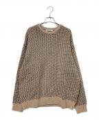 JOURNAL STANDARDジャーナルスタンダード）の古着「総柄ニット」｜ベージュ×ブラウン