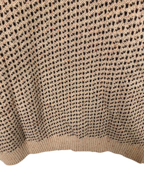 JOURNAL STANDARD（ジャーナルスタンダード）JOURNAL STANDARD (ジャーナルスタンダード) 総柄ニット ベージュ×ブラウン サイズ:Mの古着・服飾アイテム