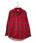 MONTGOMERY WARDモンゴメリーワード）の古着「60‘Sプリントネルシャツ」｜レッド