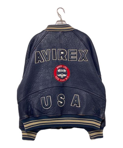 AVIREX（アヴィレックス）AVIREX (アヴィレックス) レザージャケット ネイビー サイズ:下記参照の古着・服飾アイテム