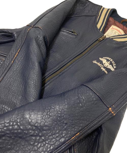 AVIREX（アヴィレックス）AVIREX (アヴィレックス) レザージャケット ネイビー サイズ:下記参照の古着・服飾アイテム