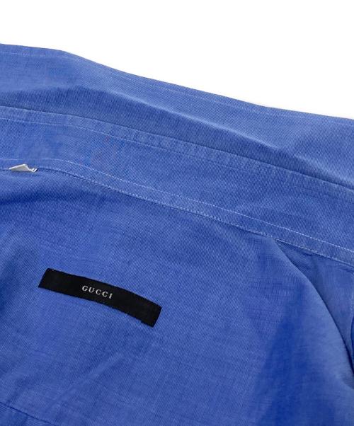 GUCCI（グッチ）GUCCI (グッチ) ドレスシャツ ブルー サイズ:43/17の古着・服飾アイテム
