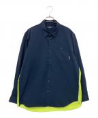 narifuriナリフリ）の古着「UPR ベンチレーションシャツ」｜ネイビー×イエロー