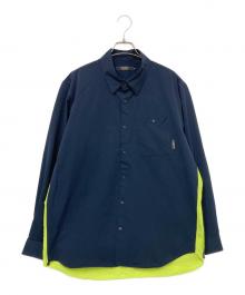 narifuri（ナリフリ）の古着「UPR ベンチレーションシャツ」｜ネイビー×イエロー