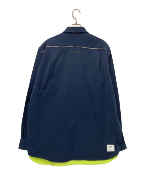 narifuri（ナリフリ）narifuri (ナリフリ) UPR ベンチレーションシャツ ネイビー×イエロー サイズ:XLの古着・服飾アイテム