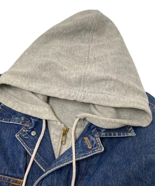 POLO RALPH LAUREN（ポロ・ラルフローレン）POLO RALPH LAUREN (ポロ・ラルフローレン) フードドッキングデニムジャケット インディゴ×グレー サイズ:下記参照の古着・服飾アイテム