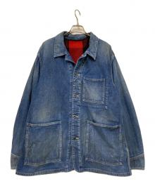 MINEDENIM（マインデニム）の古着「G.Nep Denim Liner Coverall JKT」｜インディゴ×レッド
