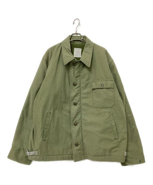 U'S NAVY（ユーエスネイビー）U'S NAVY (ユーエスネイビー) A-2 Deck Jacket（エーツー デッキ ジャケット） グリーン サイズ:XLの古着・服飾アイテム