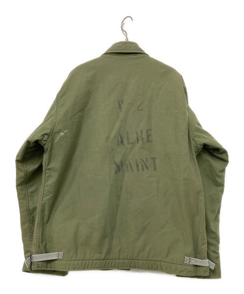 U'S NAVY（ユーエスネイビー）U'S NAVY (ユーエスネイビー) A-2 Deck Jacket（エーツー デッキ ジャケット） グリーン サイズ:XLの古着・服飾アイテム