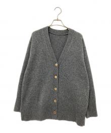 NOLLEY'S（ノーリーズ）の古着「カシミヤ混MUSICゆったりVネックカーディガン」｜グレー
