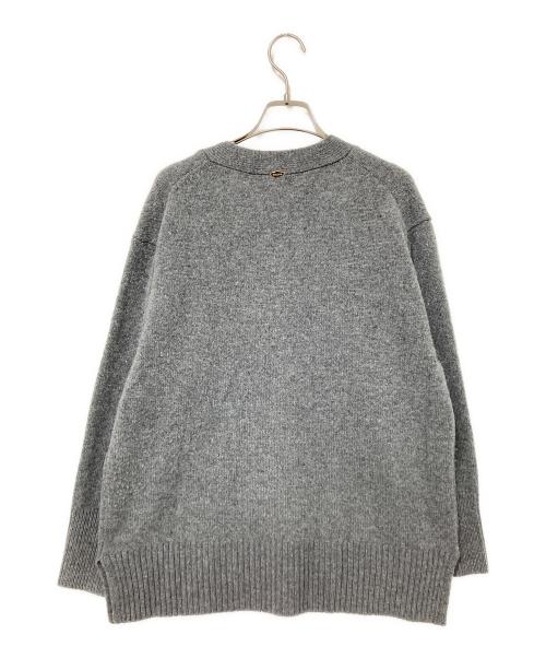 NOLLEY'S（ノーリーズ）NOLLEY'S (ノーリーズ) カシミヤ混MUSICゆったりVネックカーディガン グレー サイズ:38の古着・服飾アイテム