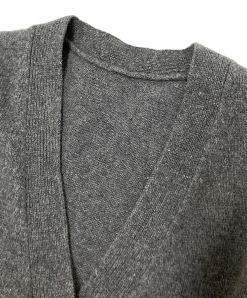 NOLLEY'S（ノーリーズ）NOLLEY'S (ノーリーズ) カシミヤ混MUSICゆったりVネックカーディガン グレー サイズ:38の古着・服飾アイテム