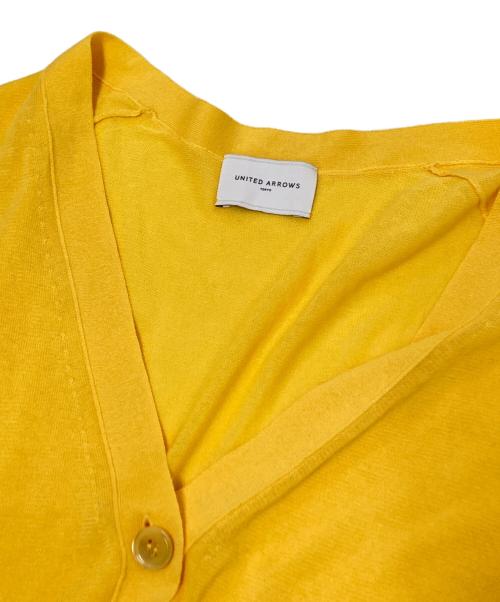 UNITED ARROWS TOKYO（ユナイテッドアローズトウキョウ）UNITED ARROWS TOKYO (ユナイテッドアローズトウキョウ) シアー長袖カーディガン イエロー サイズ:下記参照の古着・服飾アイテム