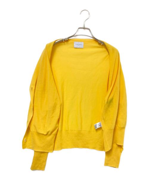 UNITED ARROWS TOKYO（ユナイテッドアローズトウキョウ）UNITED ARROWS TOKYO (ユナイテッドアローズトウキョウ) シアー長袖カーディガン イエロー サイズ:下記参照の古着・服飾アイテム