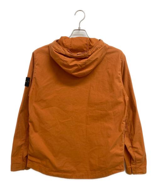 STONE ISLAND（ストーンアイランド）STONE ISLAND (ストーンアイランド) スーピマコットンストレッチツイルフーデッドブルゾン オレンジ サイズ:Mの古着・服飾アイテム