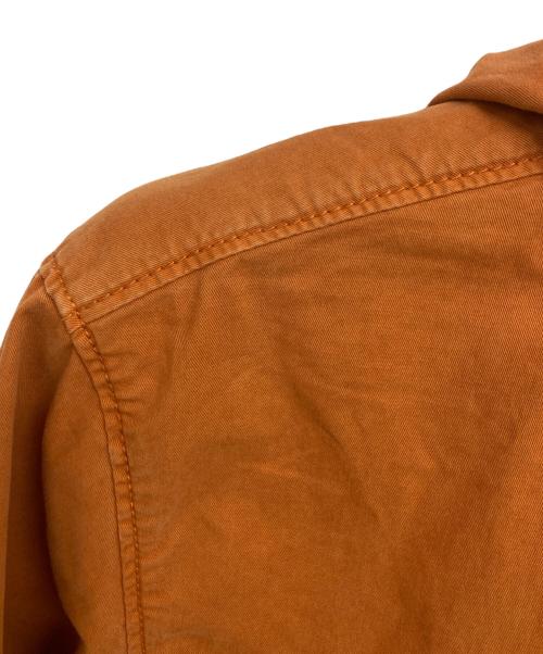 STONE ISLAND（ストーンアイランド）STONE ISLAND (ストーンアイランド) スーピマコットンストレッチツイルフーデッドブルゾン オレンジ サイズ:Mの古着・服飾アイテム