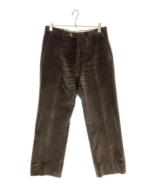 ARMANI COLLEZIONI（アルマーニ コレツィオーニ）ARMANI COLLEZIONI (アルマーニ コレツィオーニ) ベルベットパンツ ブラウン サイズ:32の古着・服飾アイテム