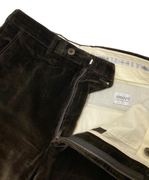 ARMANI COLLEZIONI（アルマーニ コレツィオーニ）ARMANI COLLEZIONI (アルマーニ コレツィオーニ) ベルベットパンツ ブラウン サイズ:32の古着・服飾アイテム
