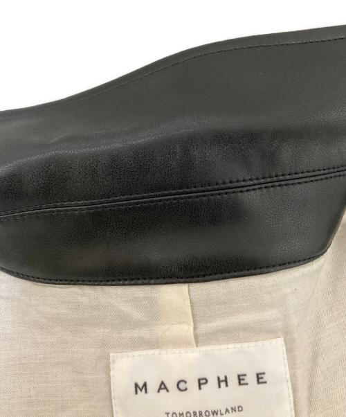 MACPHEE（マカフィー）MACPHEE (マカフィー) レザーライク カバーオール ブラック サイズ:36の古着・服飾アイテム