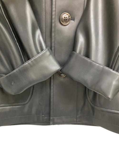 MACPHEE（マカフィー）MACPHEE (マカフィー) レザーライク カバーオール ブラック サイズ:36の古着・服飾アイテム