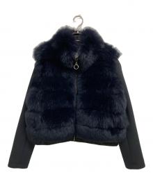 Sov.（ソブ）の古着「FOXダウンジャケット」｜ブラック×ネイビー