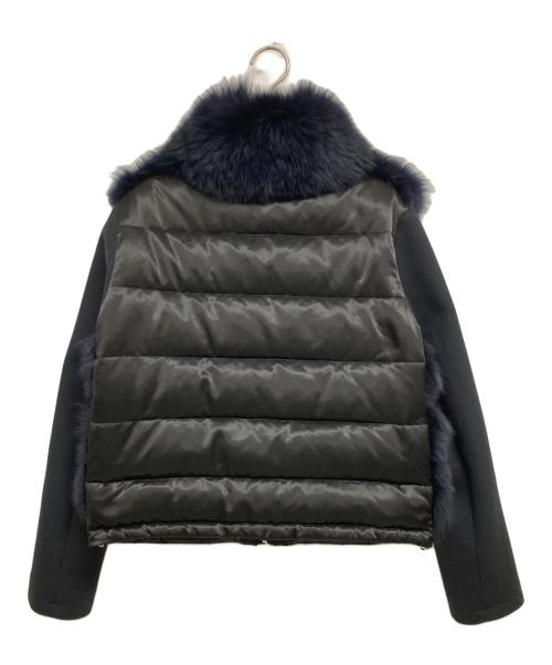 Sov.（ソブ）Sov. (ソブ) FOXダウンジャケット ブラック×ネイビー サイズ:36の古着・服飾アイテム