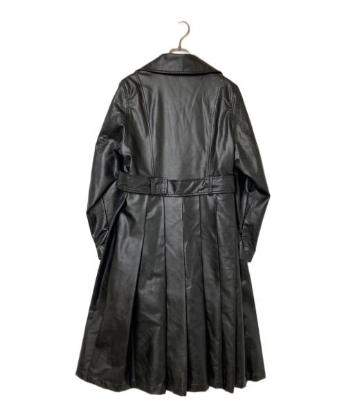 Lois CRAYON（ロイスクレヨン）Lois CRAYON (ロイスクレヨン) フェイクレザートレンチコート ブラック サイズ:Mの古着・服飾アイテム
