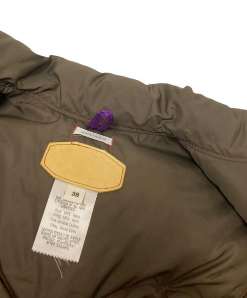 Rocky Mountain FeatherBed（ロッキーマウンテンフェザーベッド）Rocky Mountain FeatherBed (ロッキーマウンテンフェザーベッド) WAREHOUSE (ウエアハウス) ダウンベスト オレンジ×ブラウン サイズ:Mの古着・服飾アイテム