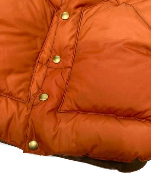 Rocky Mountain FeatherBed（ロッキーマウンテンフェザーベッド）Rocky Mountain FeatherBed (ロッキーマウンテンフェザーベッド) WAREHOUSE (ウエアハウス) ダウンベスト オレンジ×ブラウン サイズ:Mの古着・服飾アイテム