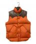 Rocky Mountain FeatherBed（ロッキーマウンテンフェザーベッド）の古着「ダウンベスト」｜オレンジ×ブラウン