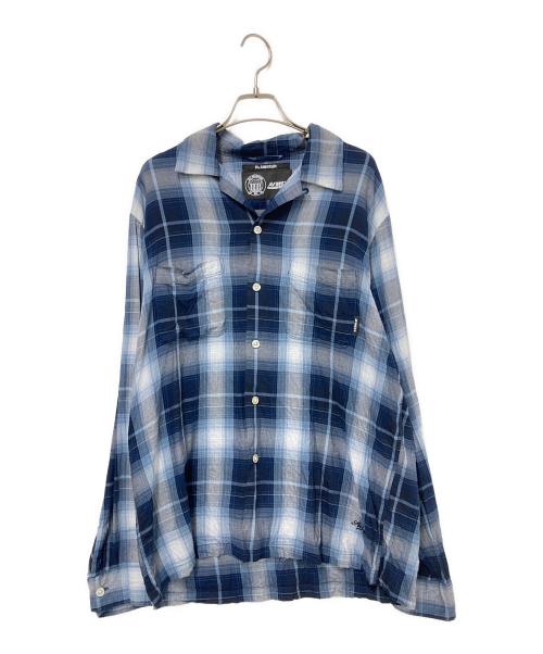 AVIREX（アヴィレックス）AVIREX (アヴィレックス) オンブレチェック シャツ ブルー サイズ:Lの古着・服飾アイテム