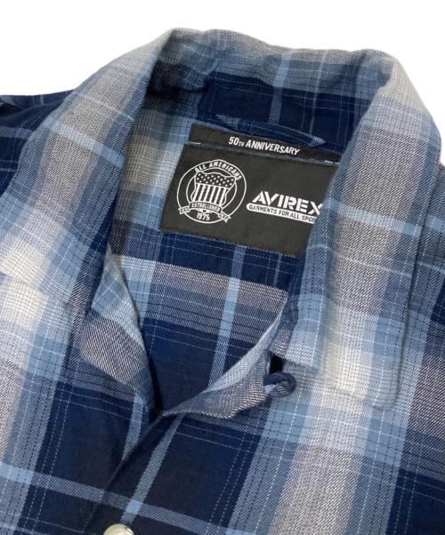 AVIREX（アヴィレックス）AVIREX (アヴィレックス) オンブレチェック シャツ ブルー サイズ:Lの古着・服飾アイテム