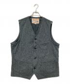 SUGAR CANEシュガーケーン）の古着「コットンブラックコバートワークベスト」｜グレー