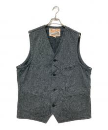SUGAR CANE（シュガーケーン）の古着「コットンブラックコバートワークベスト」｜グレー