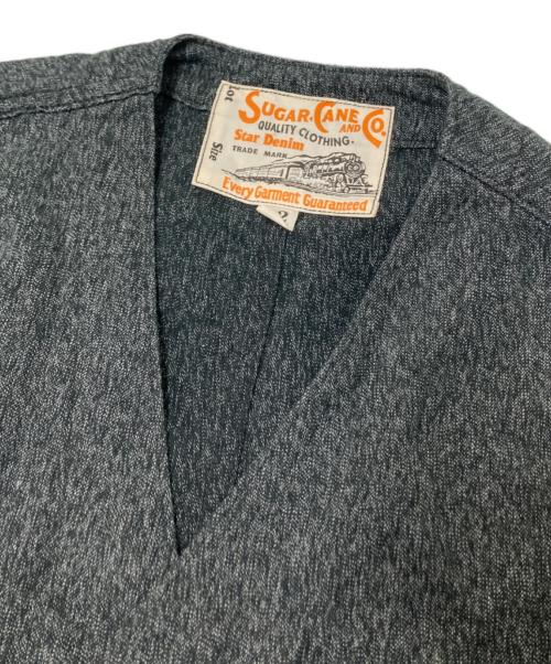 SUGAR CANE（シュガーケーン）SUGAR CANE (シュガーケーン) コットンブラックコバートワークベスト グレー サイズ:42の古着・服飾アイテム