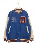 DOUBLE NAMEダブルネーム）の古着「リバーシブルスタジャン」｜ベージュ×ネイビー