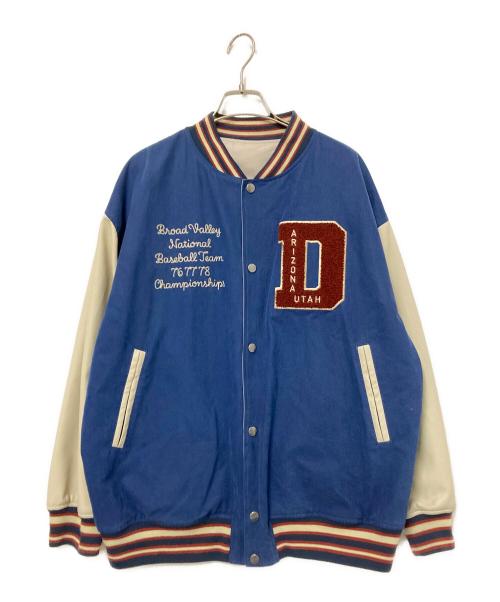 DOUBLE NAME（ダブルネーム）DOUBLE NAME (ダブルネーム) リバーシブルスタジャン ベージュ×ネイビー サイズ:Fの古着・服飾アイテム